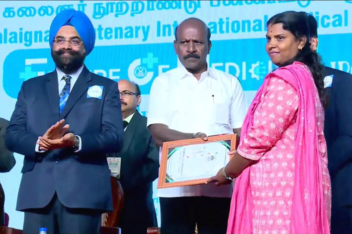 Prof. Malarkodi, secured First Prize in Poster presentation